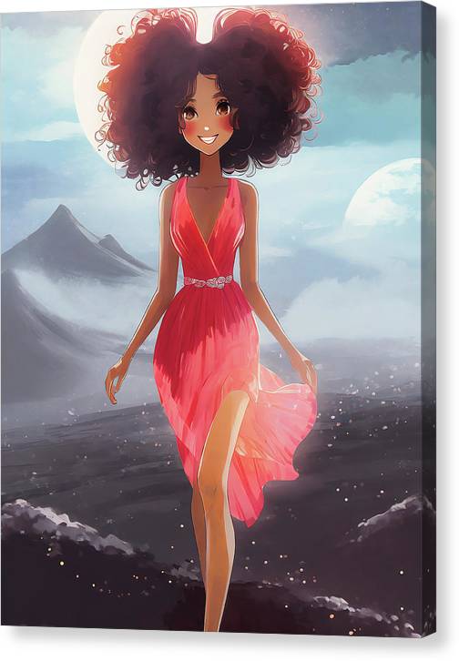 a woman's Iceland fantasy - Canvas Print