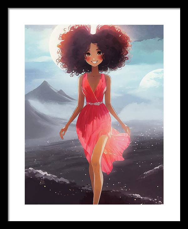 a woman's Iceland fantasy - Framed Print