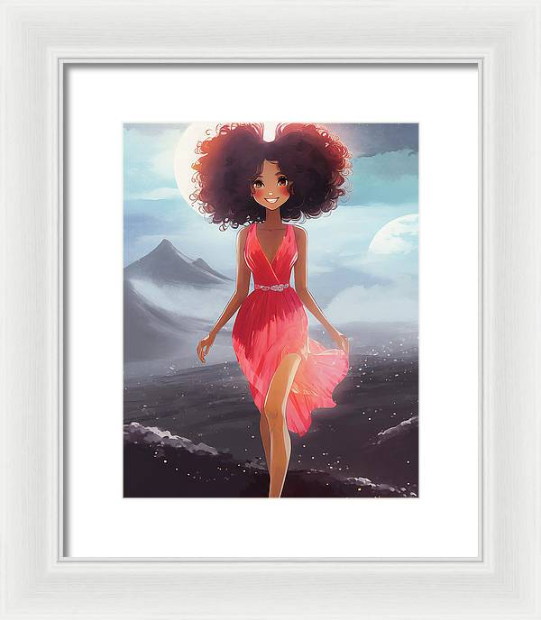 a woman's Iceland fantasy - Framed Print