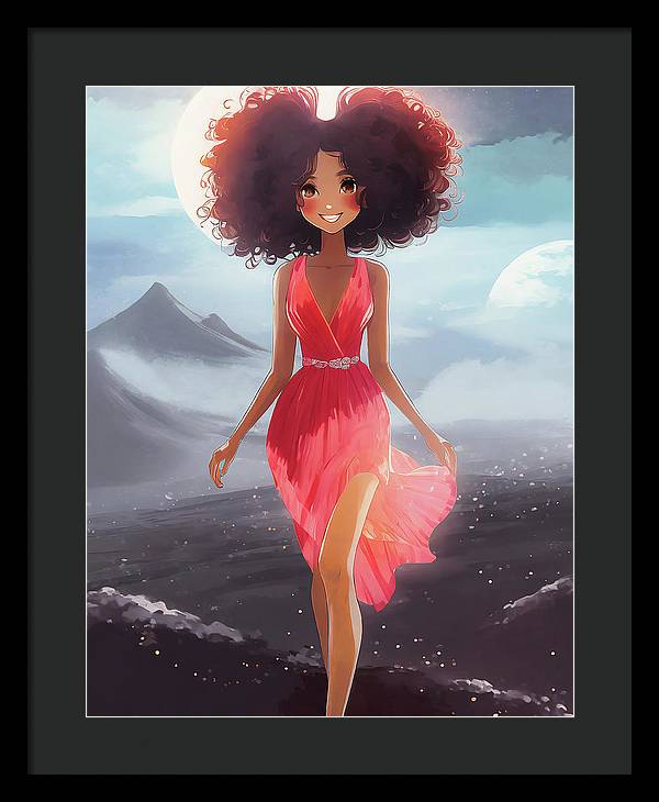 a woman's Iceland fantasy - Framed Print