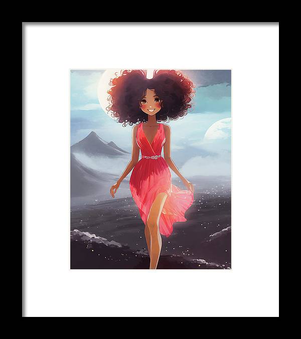 a woman's Iceland fantasy - Framed Print