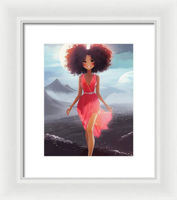 a woman's Iceland fantasy - Framed Print