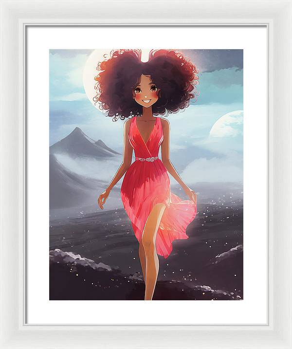 a woman's Iceland fantasy - Framed Print