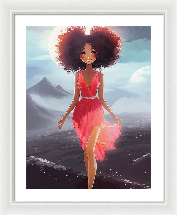 a woman's Iceland fantasy - Framed Print