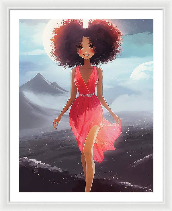 a woman's Iceland fantasy - Framed Print