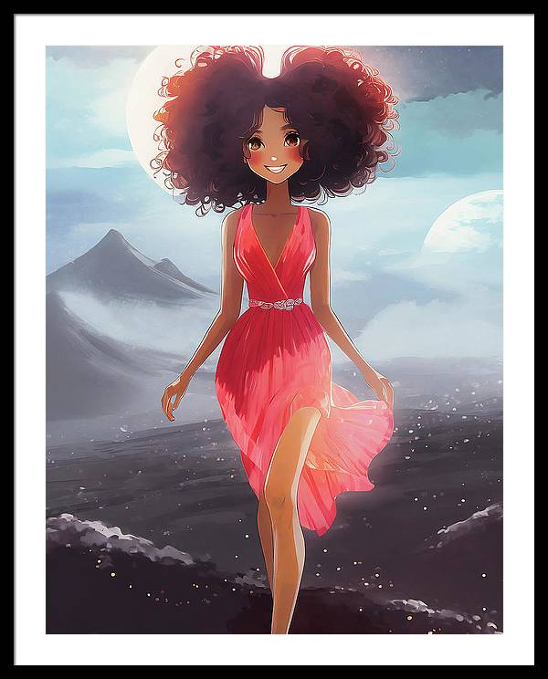 a woman's Iceland fantasy - Framed Print