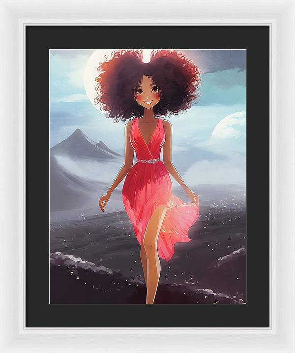 a woman's Iceland fantasy - Framed Print