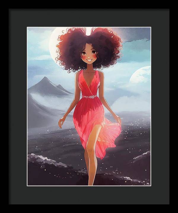 a woman's Iceland fantasy - Framed Print