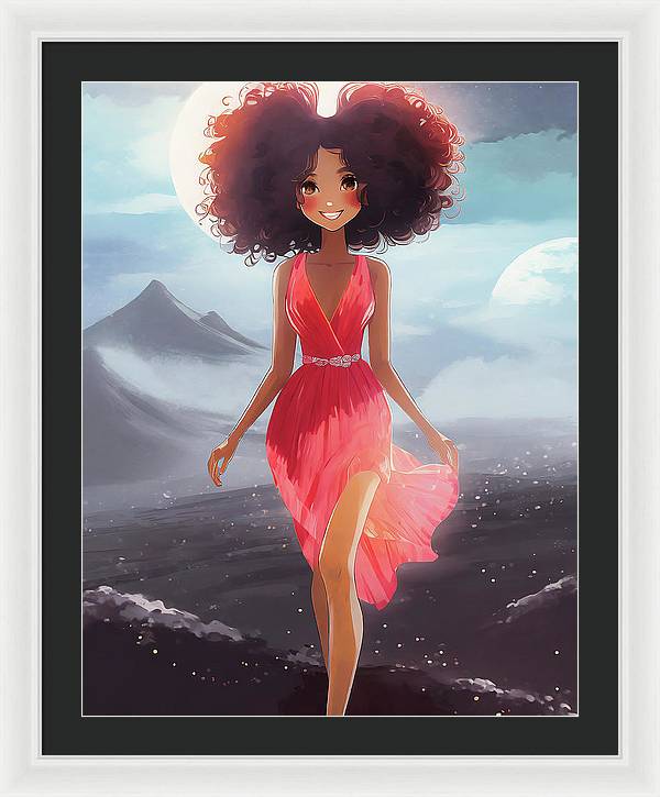 a woman's Iceland fantasy - Framed Print