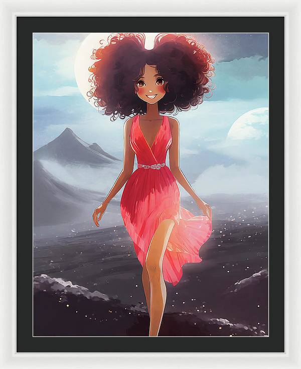 a woman's Iceland fantasy - Framed Print