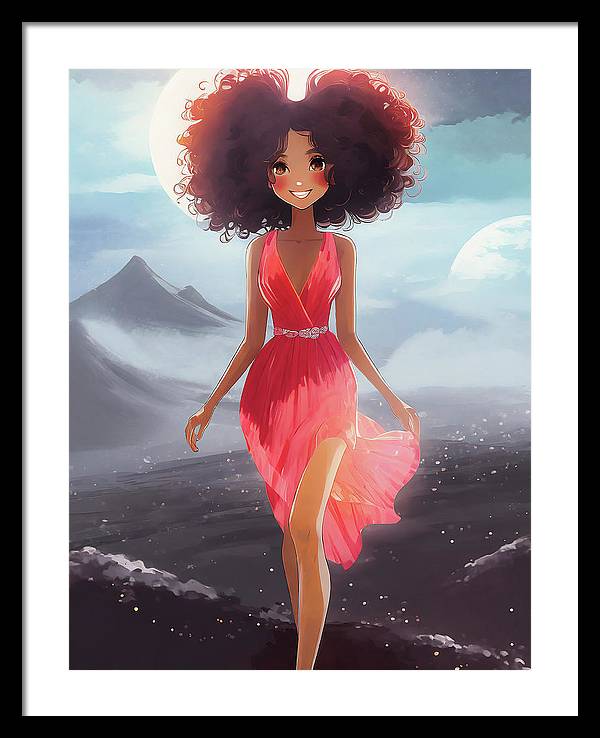 a woman's Iceland fantasy - Framed Print