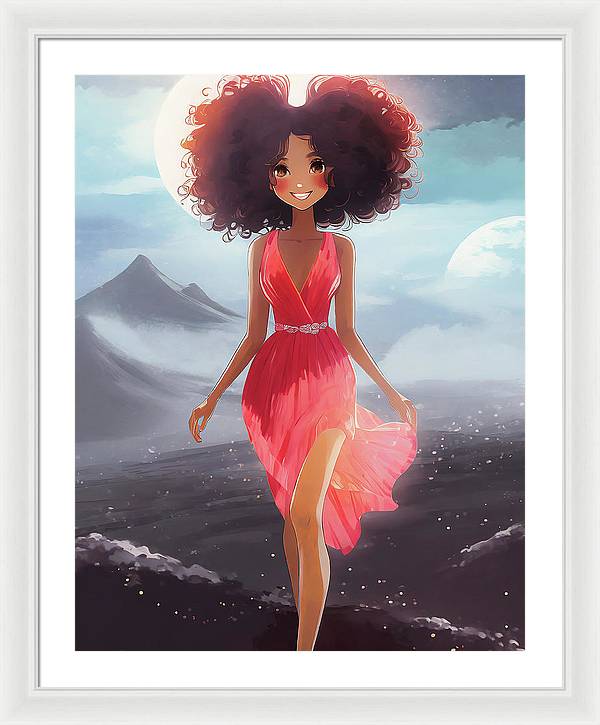a woman's Iceland fantasy - Framed Print