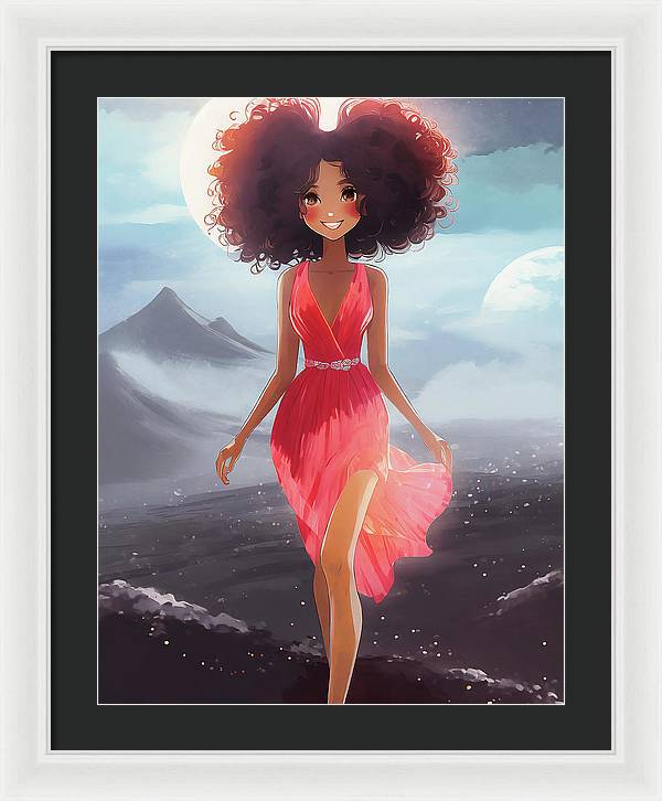 a woman's Iceland fantasy - Framed Print
