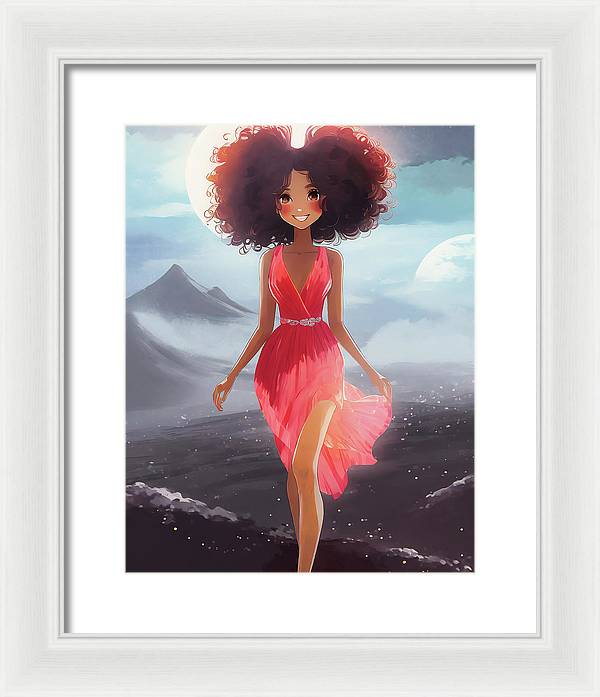 a woman's Iceland fantasy - Framed Print