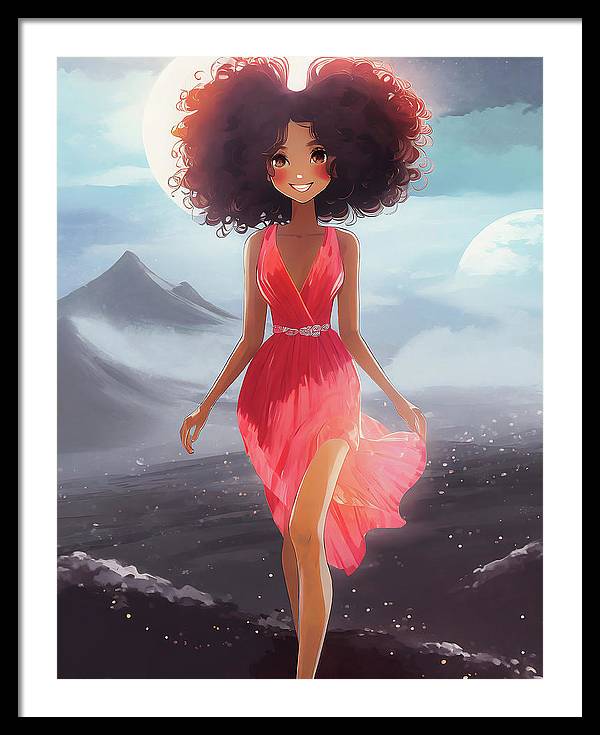 a woman's Iceland fantasy - Framed Print