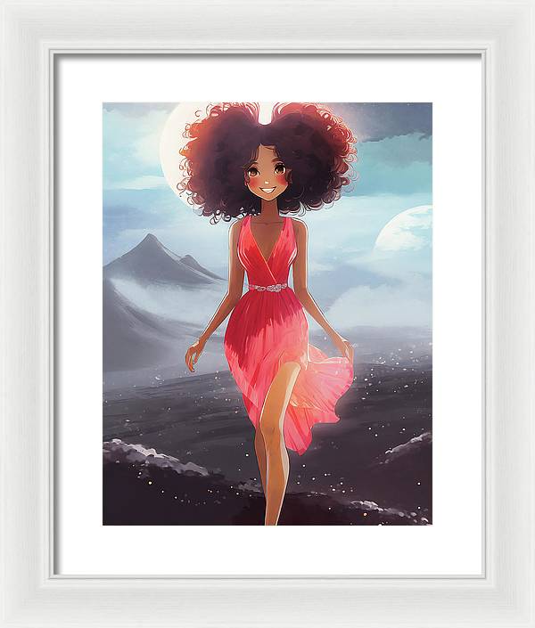 a woman's Iceland fantasy - Framed Print