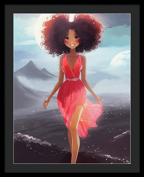 a woman's Iceland fantasy - Framed Print