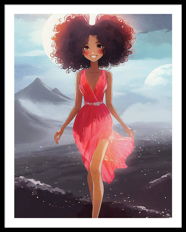 a woman's Iceland fantasy - Framed Print