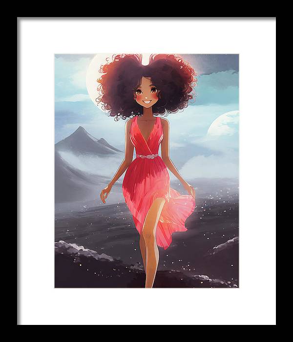 a woman's Iceland fantasy - Framed Print