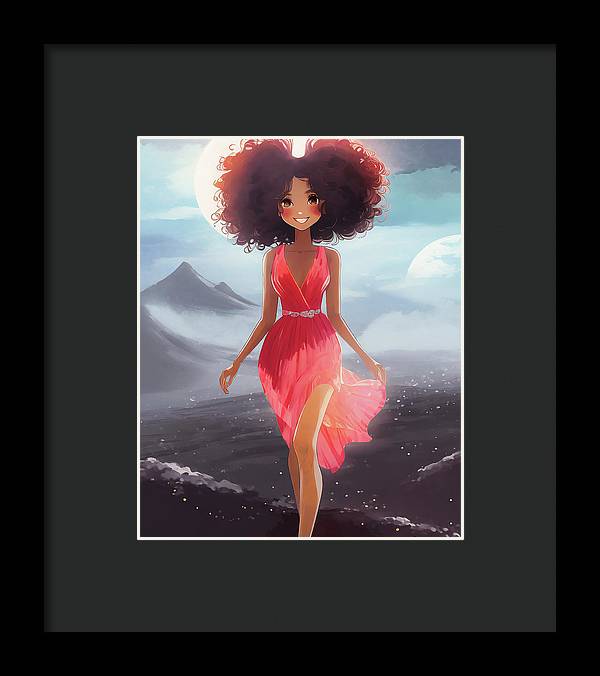 a woman's Iceland fantasy - Framed Print