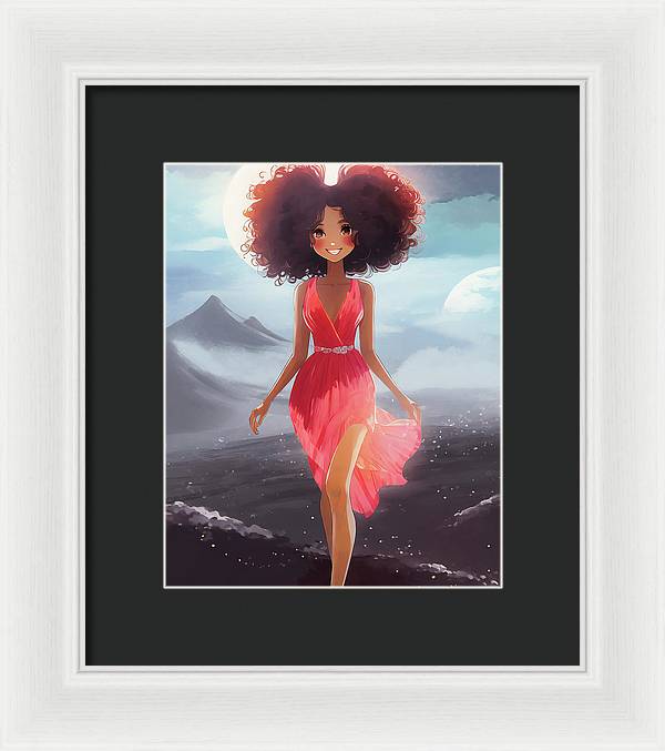 a woman's Iceland fantasy - Framed Print