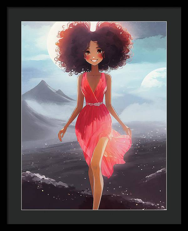 a woman's Iceland fantasy - Framed Print