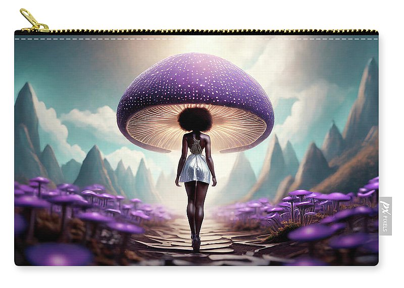 African queen mushroom world - Zip Pouch