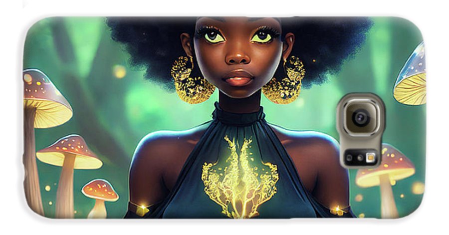 Black Queen In A Mushroom Forest  - Phone Case