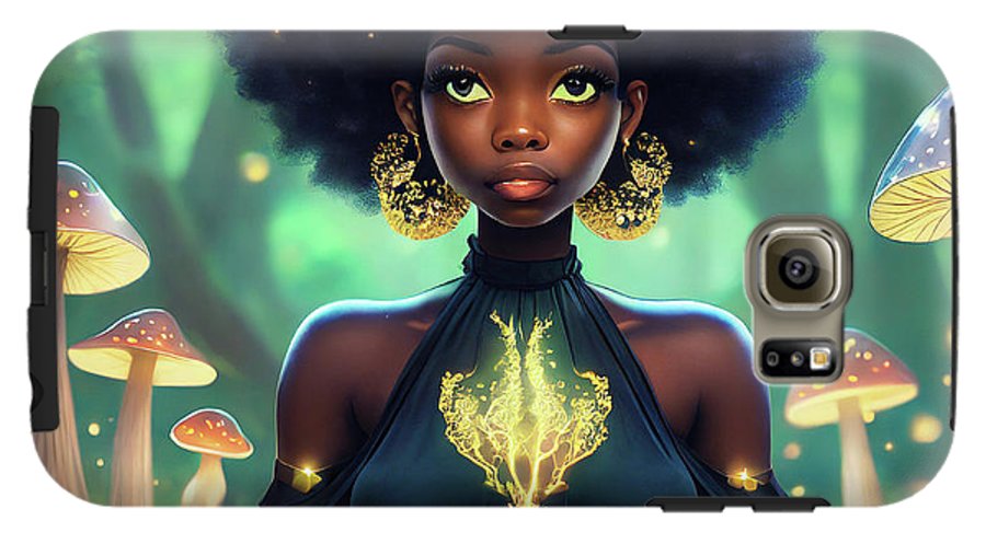 Black Queen In A Mushroom Forest  - Phone Case