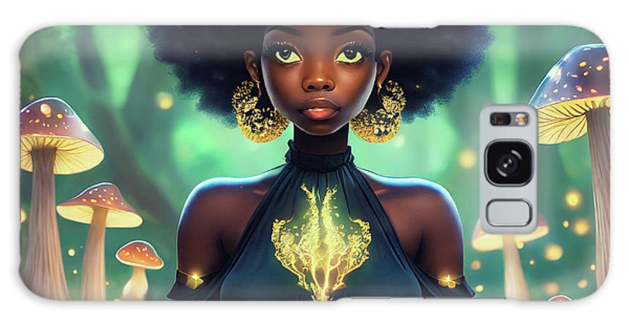 Black Queen In A Mushroom Forest  - Phone Case