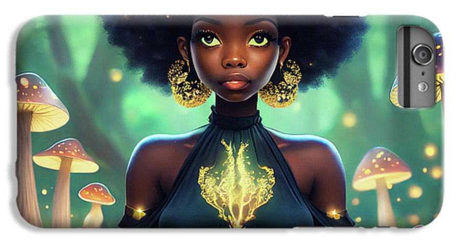 Black Queen In A Mushroom Forest  - Phone Case