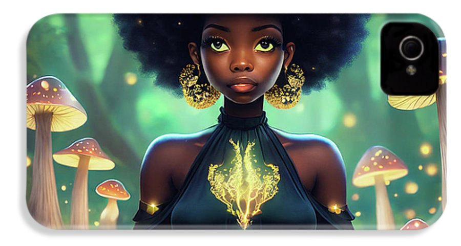 Black Queen In A Mushroom Forest  - Phone Case