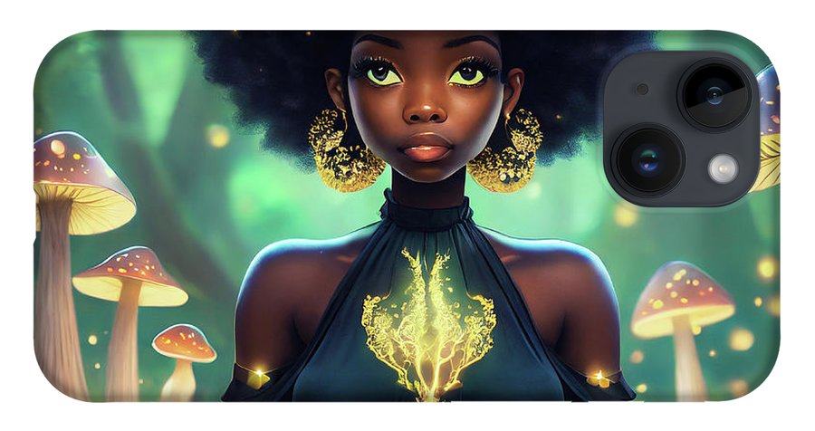 Black Queen In A Mushroom Forest  - Phone Case