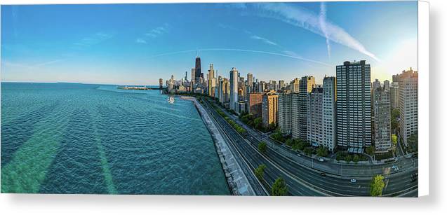 panoramic image of Chicago downtown neighborhood  - Canvas Print