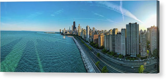 panoramic image of Chicago downtown neighborhood  - Acrylic Print