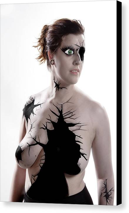 Porcelain Body Paint Doll - Canvas Print