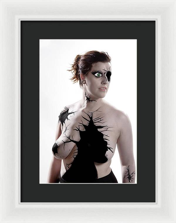 Porcelain Body Paint Doll - Framed Print