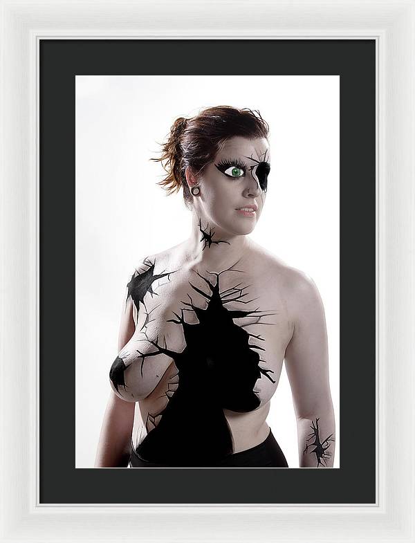 Porcelain Body Paint Doll - Framed Print