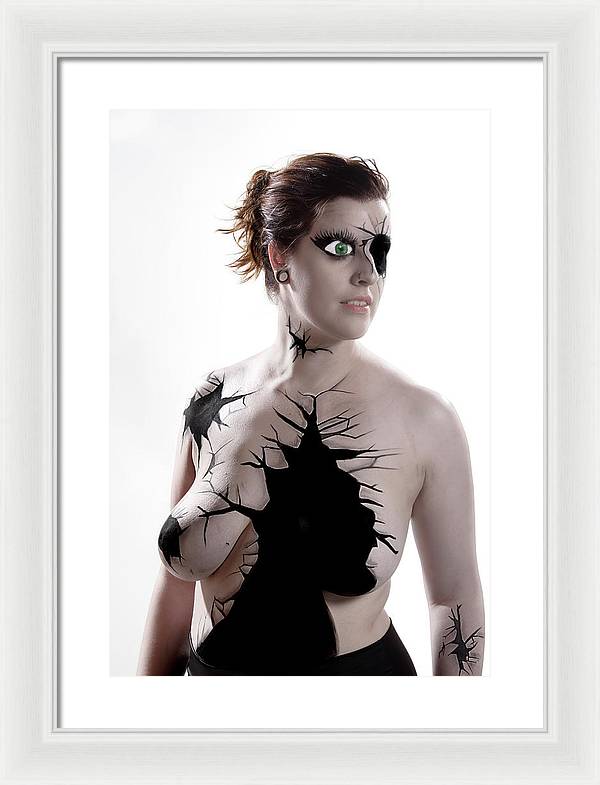 Porcelain Body Paint Doll - Framed Print
