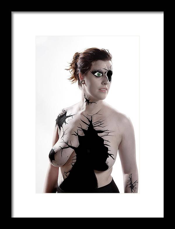 Porcelain Body Paint Doll - Framed Print