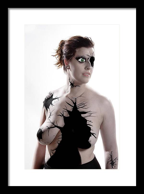 Porcelain Body Paint Doll - Framed Print