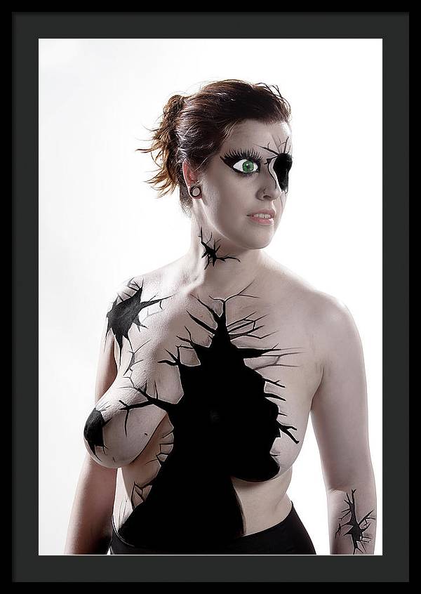 Porcelain Body Paint Doll - Framed Print