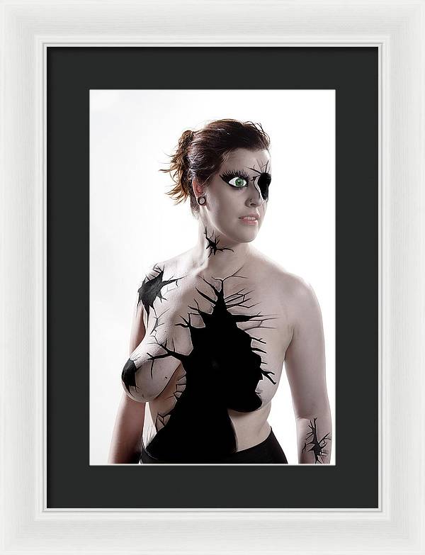 Porcelain Body Paint Doll - Framed Print