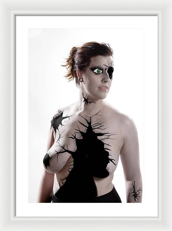 Porcelain Body Paint Doll - Framed Print