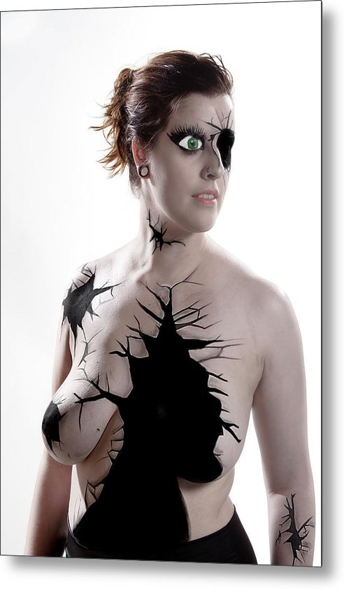 Porcelain Body Paint Doll - Metal Print