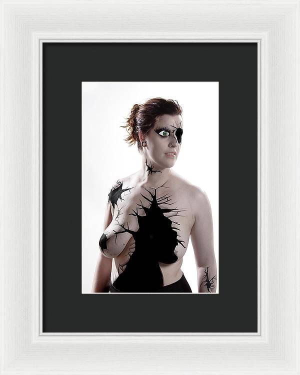 Porcelain Body Paint Doll - Framed Print
