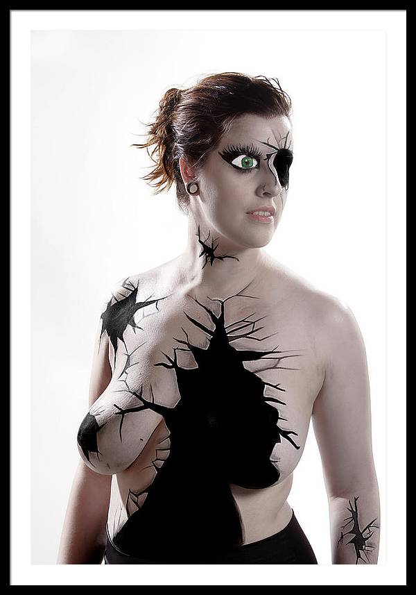 Porcelain Body Paint Doll - Framed Print