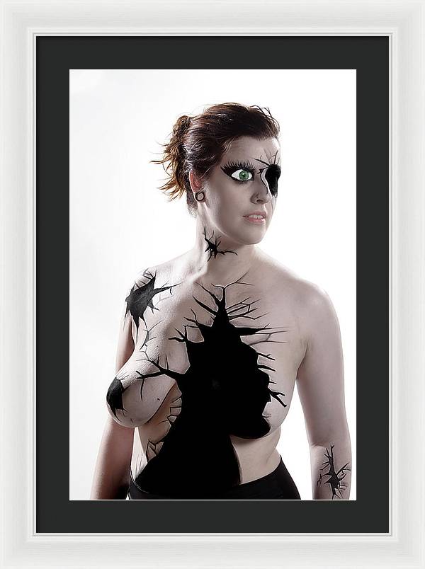 Porcelain Body Paint Doll - Framed Print