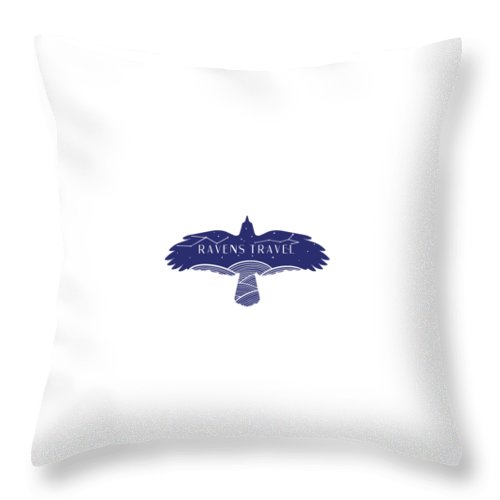 Ravens Travel Logo - Throw Pillow