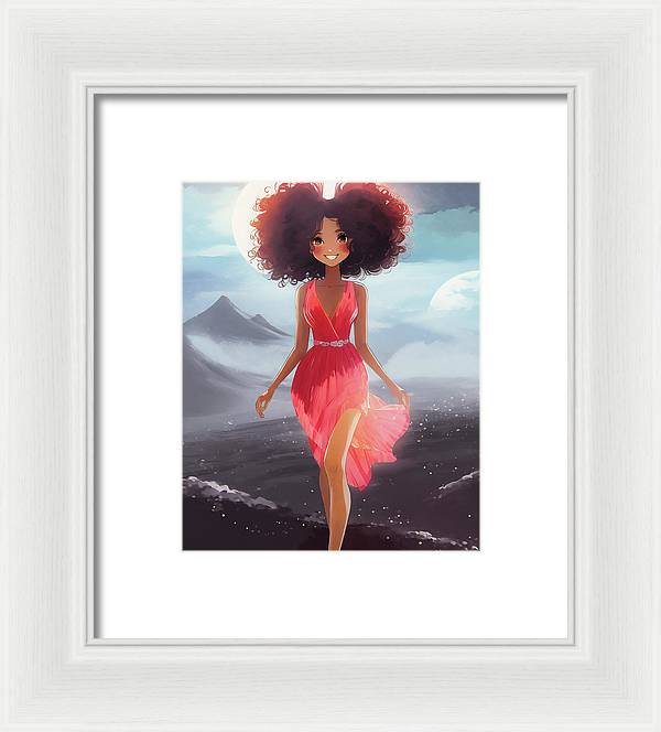 a woman's Iceland fantasy  - Framed Print